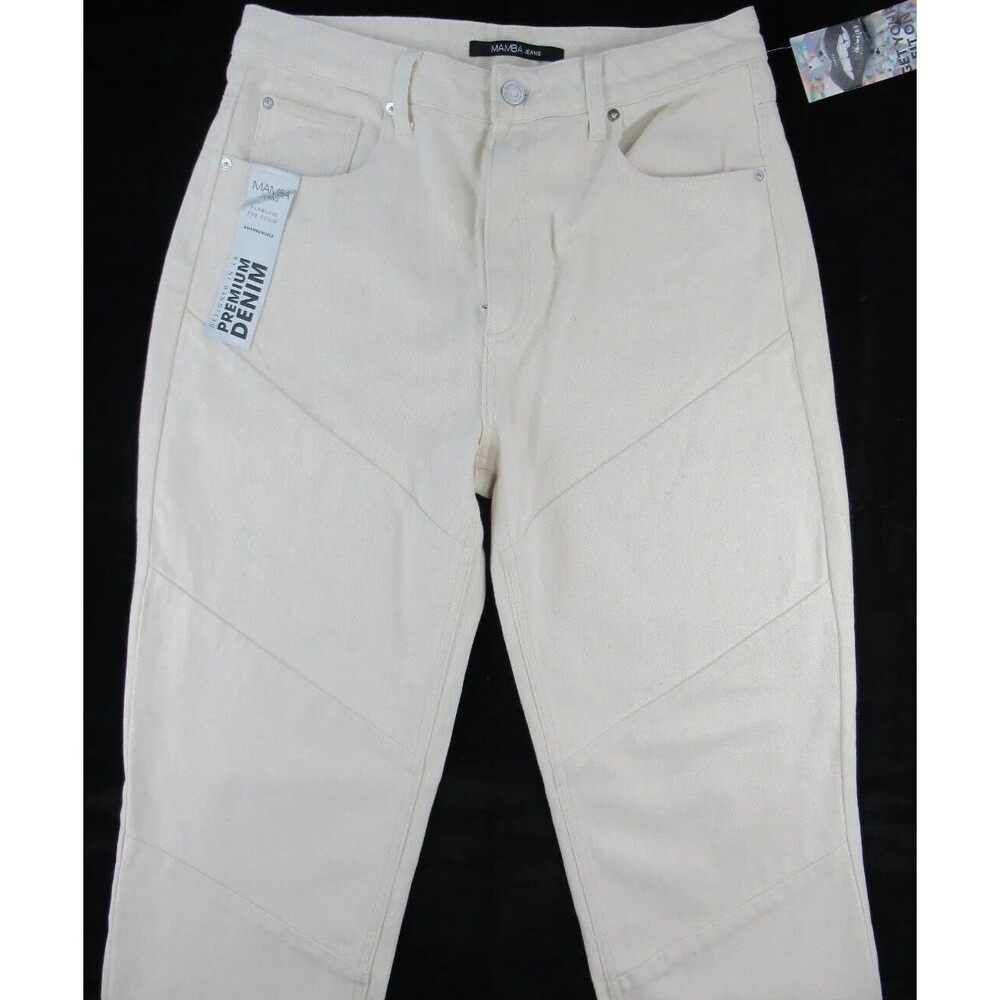 Mamba Women's/Junior's Mom Jeans Beige Size 11